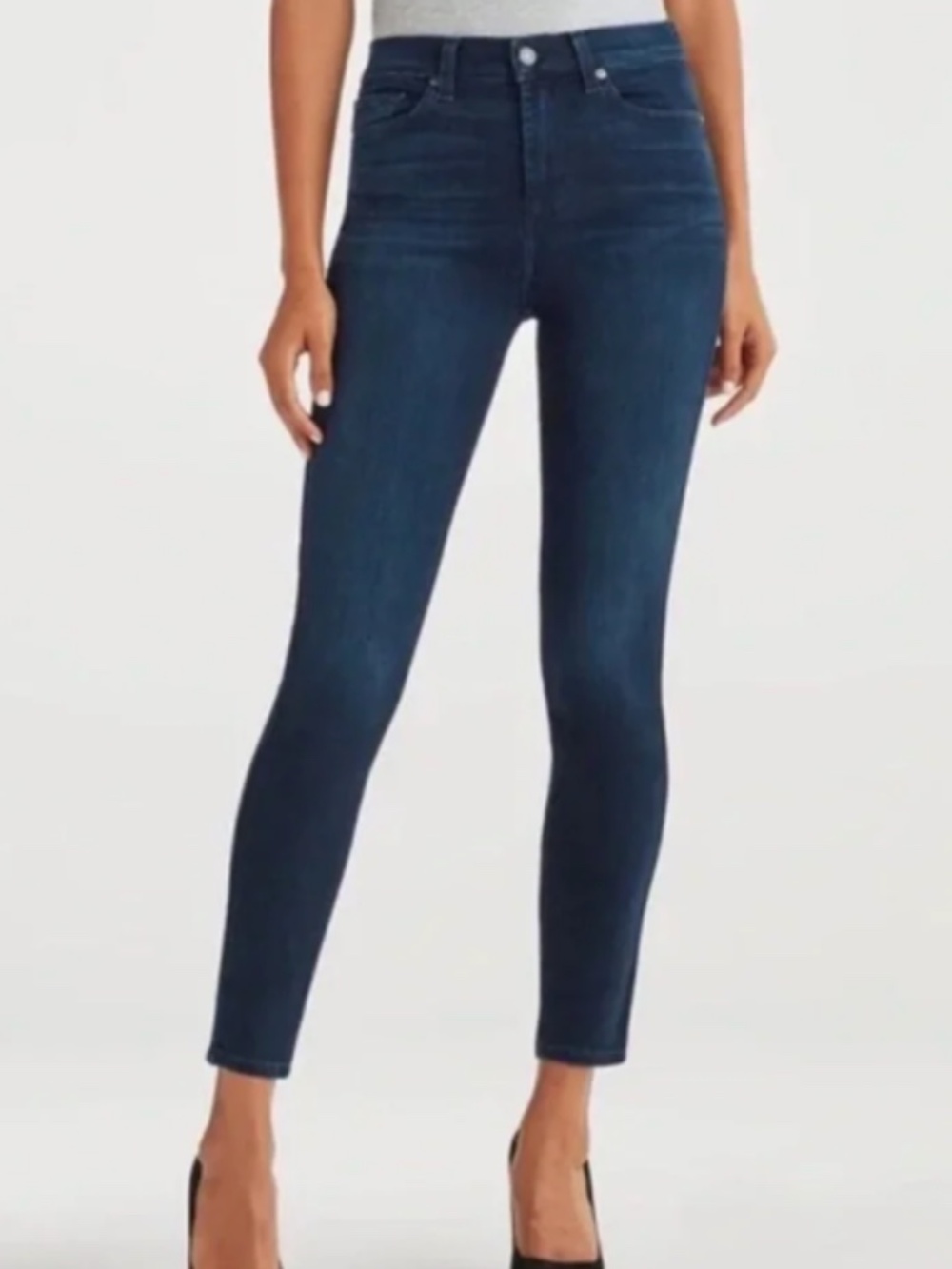 7 For All Mankind Ankle Gwenevere Like New Dark Indigo Skinny Jeans
